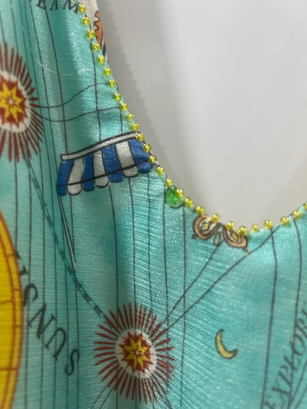 Never Fully Dressed Ecru Map Isla Scoopback Swimsuit Tummy Control Size US 20 - Picture 11 of 13